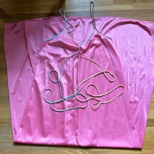 Pink Tie Back Vintage Maxi Slipdress Nightie